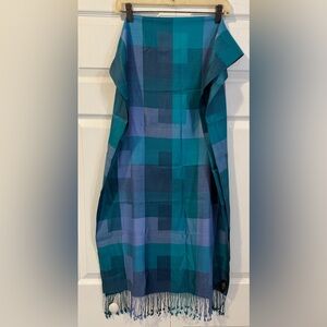 Sayami Blue Green Silk Wrap Scarf
